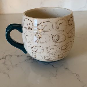 Anthropologie Leah Reena Goren Cat Mug